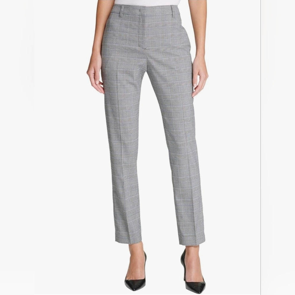DKNY Plaid Casual Trousers